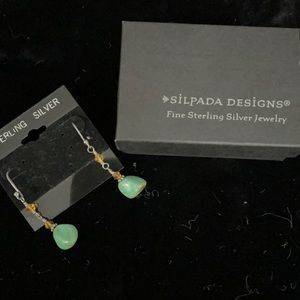 Silpada Turquoise and Gold Crystal Bead Earrings